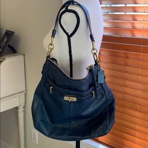 Navy blue leather Coach Purse